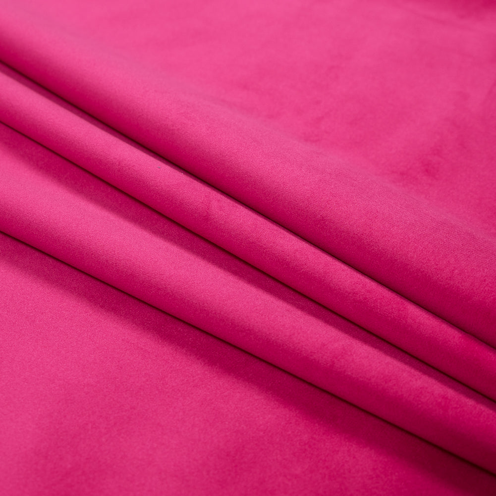 Ultra Soft Polyester Velvet - Fuchsia - British Imported