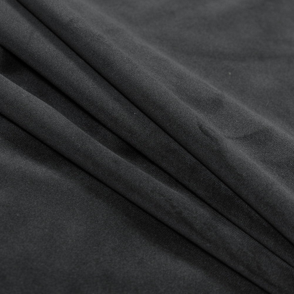 Ultra Soft Polyester Velvet - Noir - British Imported