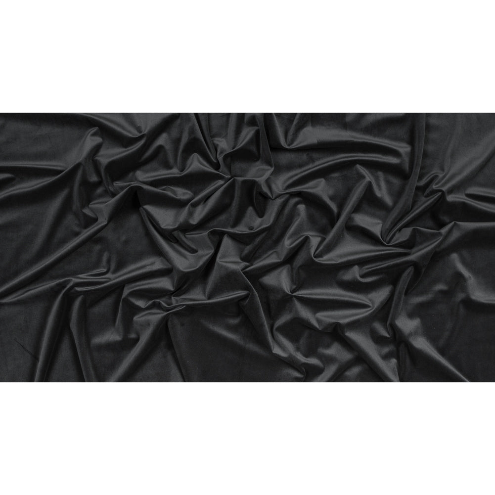 Ultra Soft Polyester Velvet - Noir - British Imported