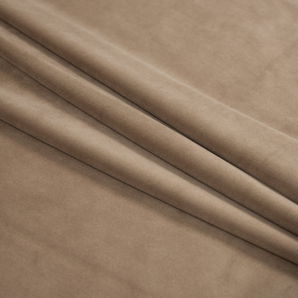 Ultra Soft Polyester Velvet - Caramel - British Imported