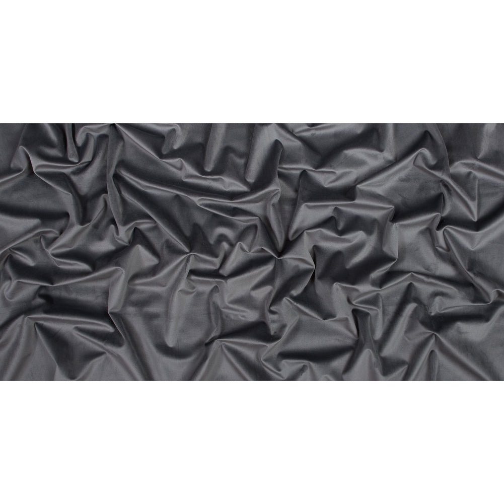 Ultra Soft Polyester Velvet - Slate - British Imported