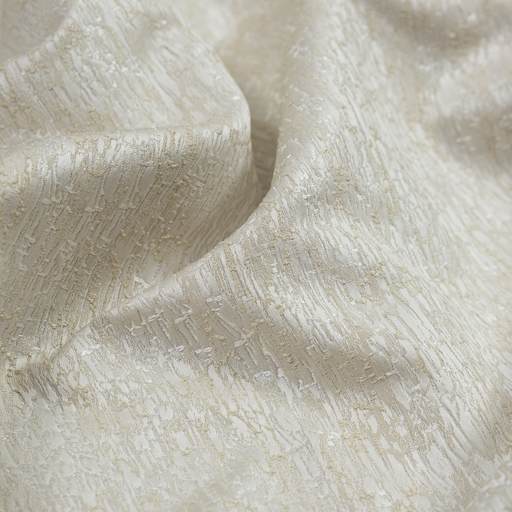 Satin-Face Jacquard - Champagne Crackle - British Imported