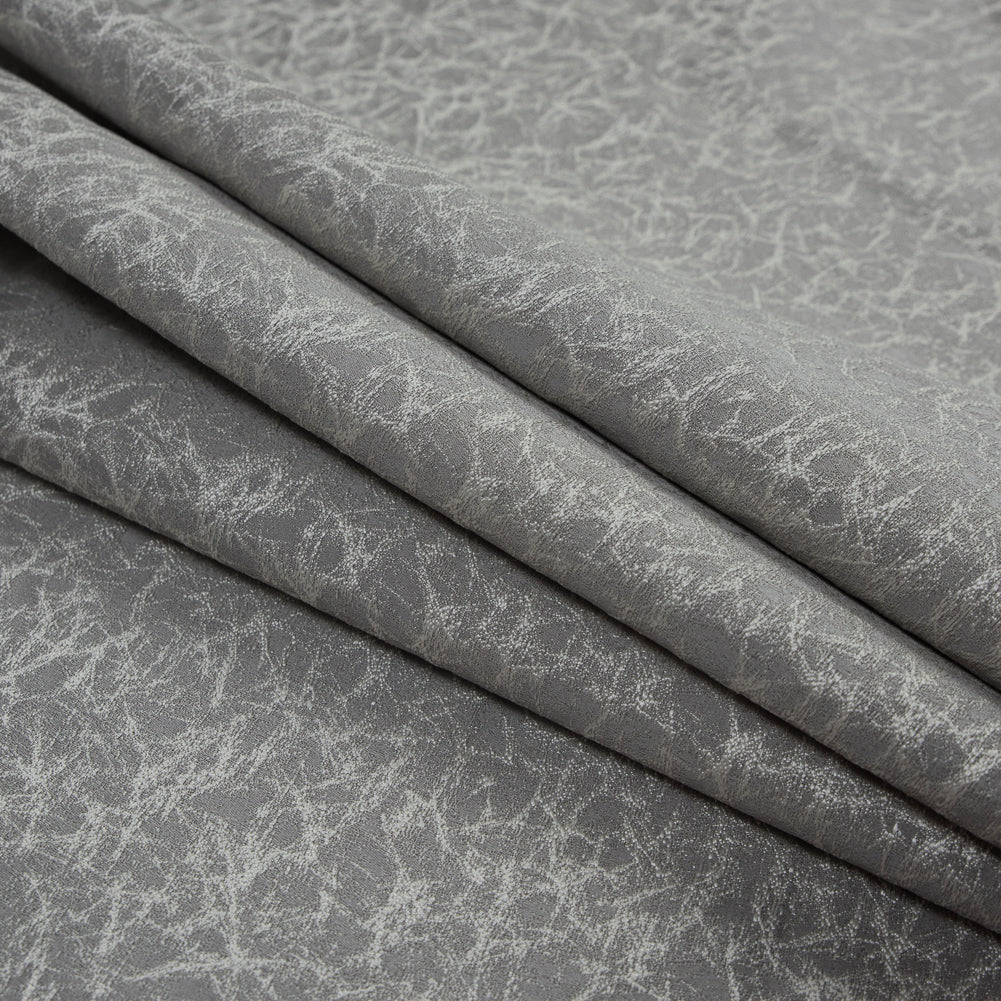 Satin-Faced Jacquard - Dove Cracked - British Imported