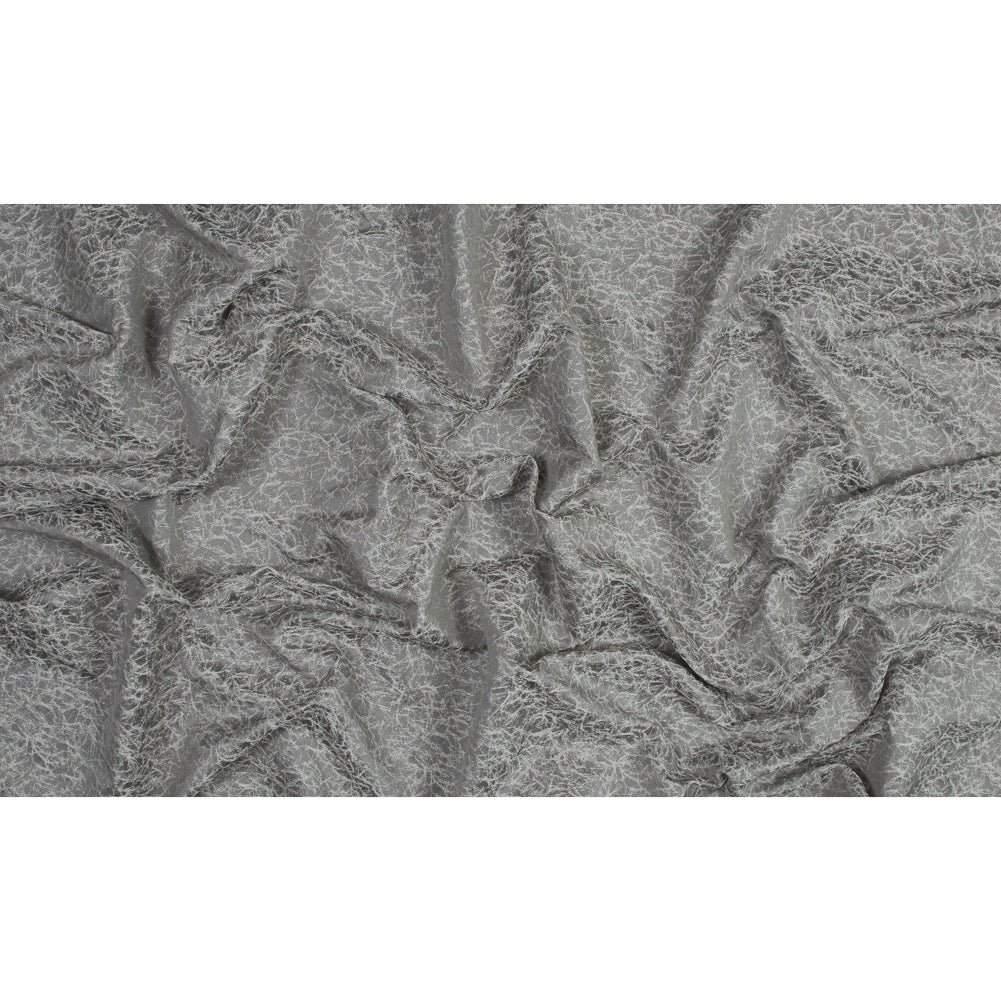 Satin-Faced Jacquard - Dove Cracked - British Imported