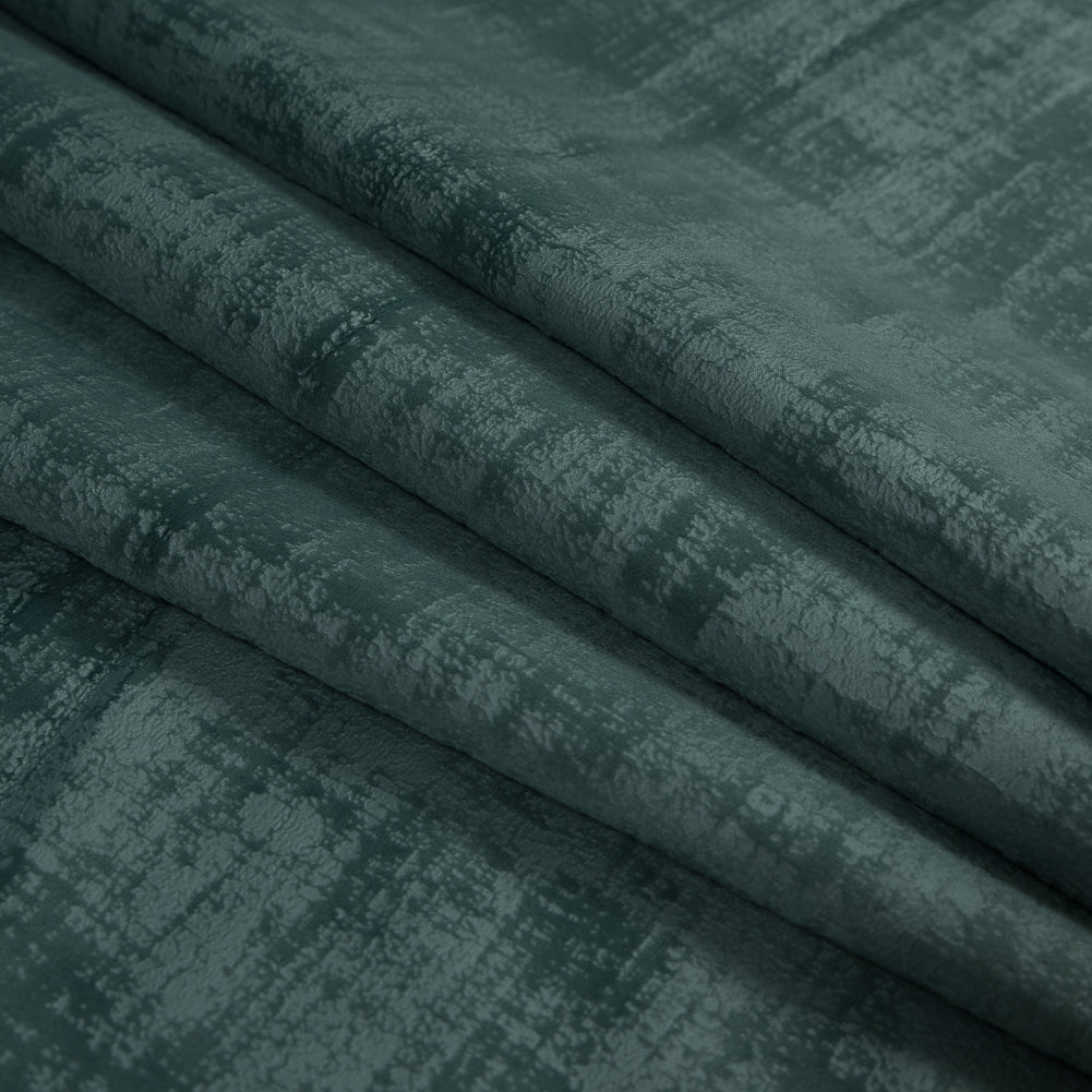 Embossed Textured Velvet - Aqua - British Imported
