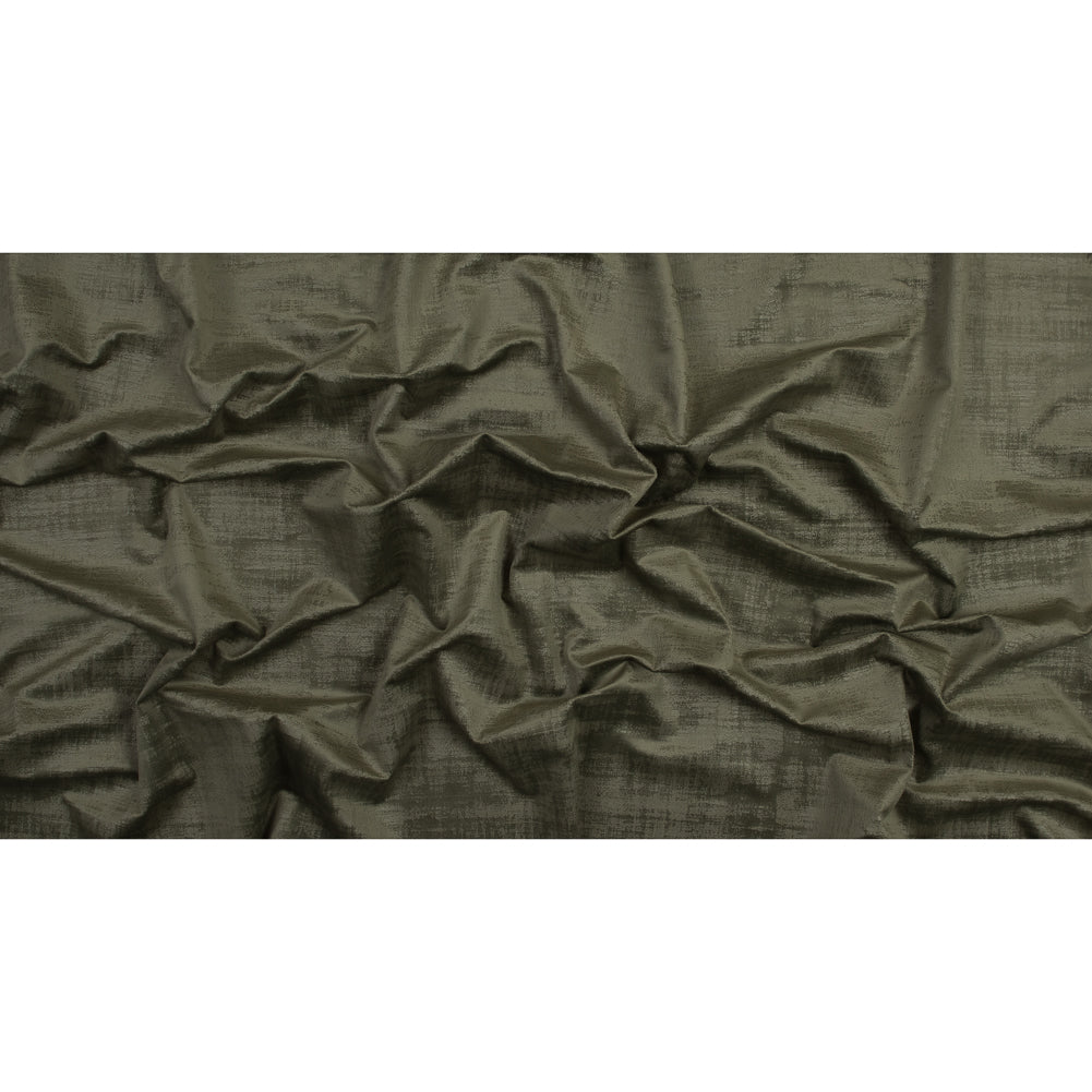 Embossed Textured Velvet - Olive - British Imported