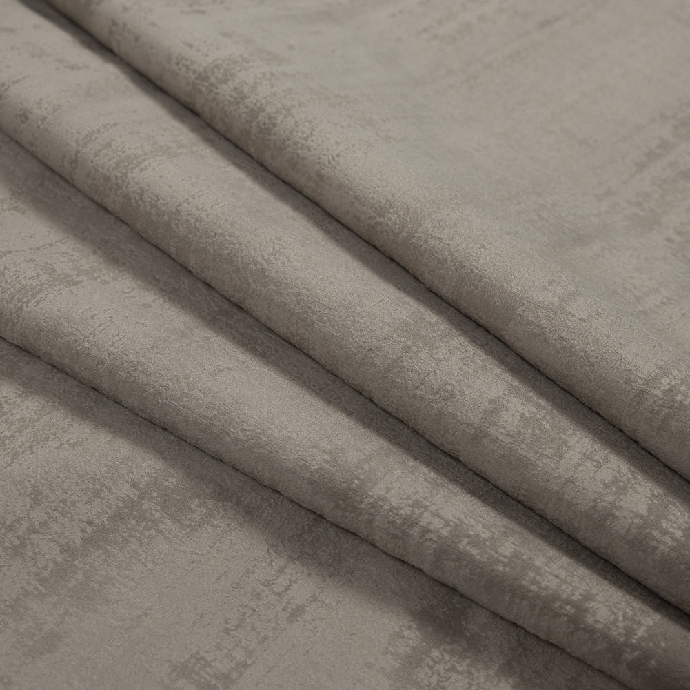 Embossed Textured Velvet - Putty - British Imported