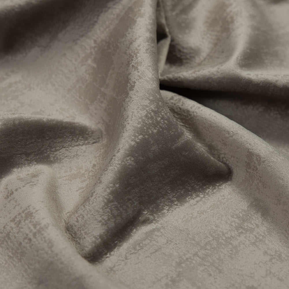 Embossed Textured Velvet - Putty - British Imported