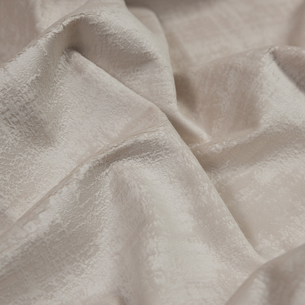 Embossed Textured Velvet - Sesame - British Imported