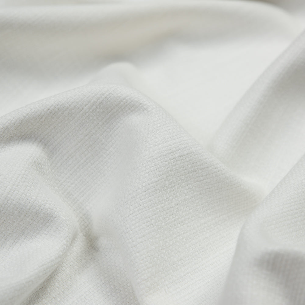 Polyester and Cotton Woven - Ivory - British Imported
