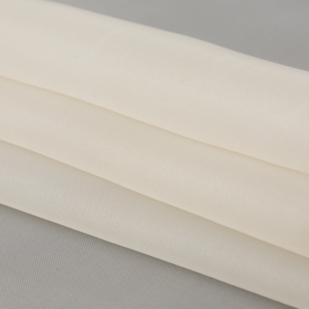 Smooth Drapery Sheers Fabric - Oyster - British Imported