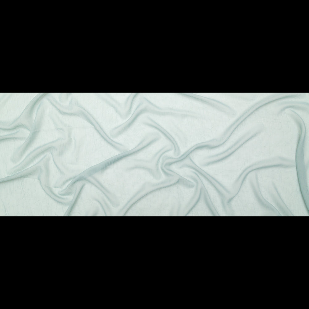 Wrinkled Drapery Sheer Fabric - Aqua - British Imported