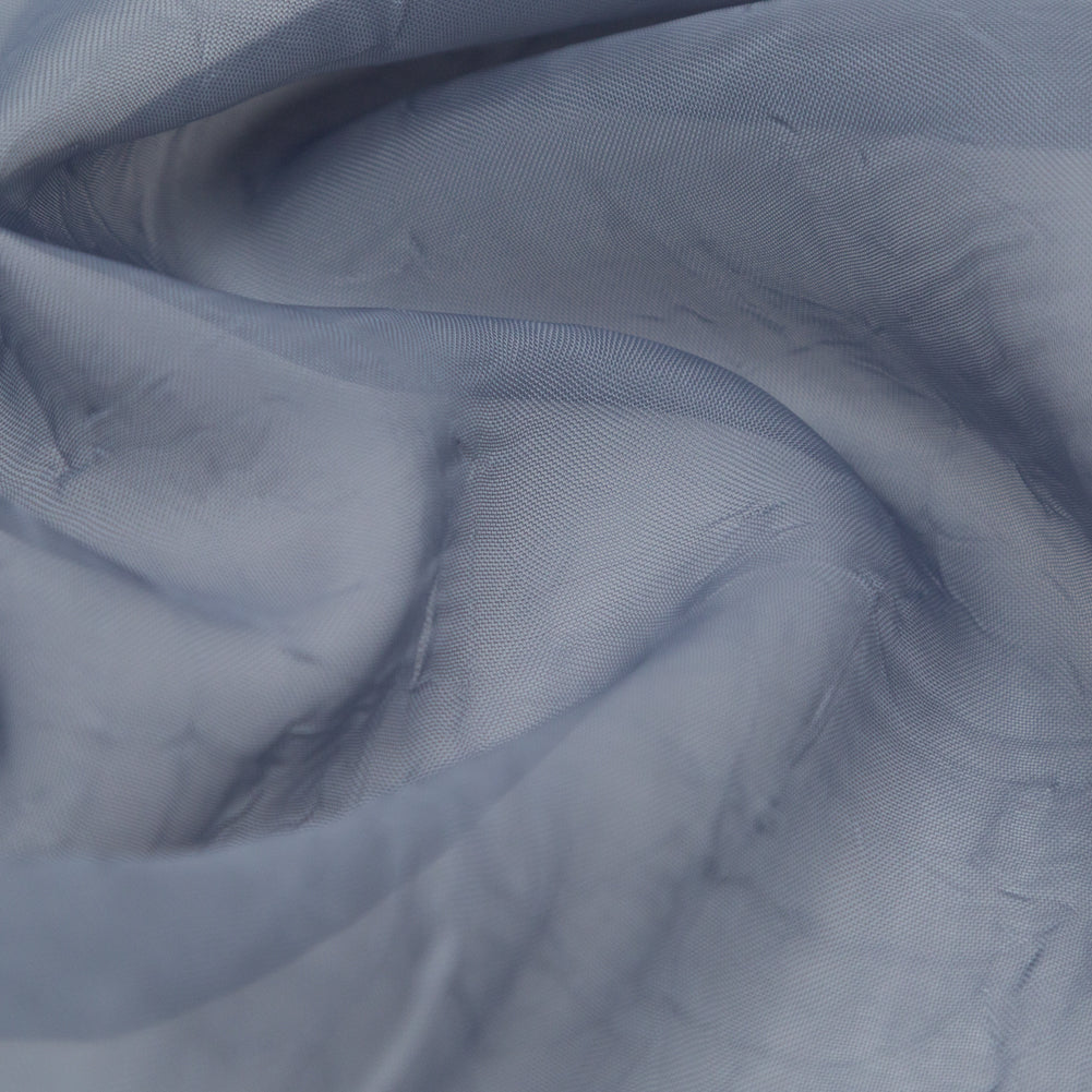 Wrinkled Drapery Sheer Fabric - Denim - British Imported