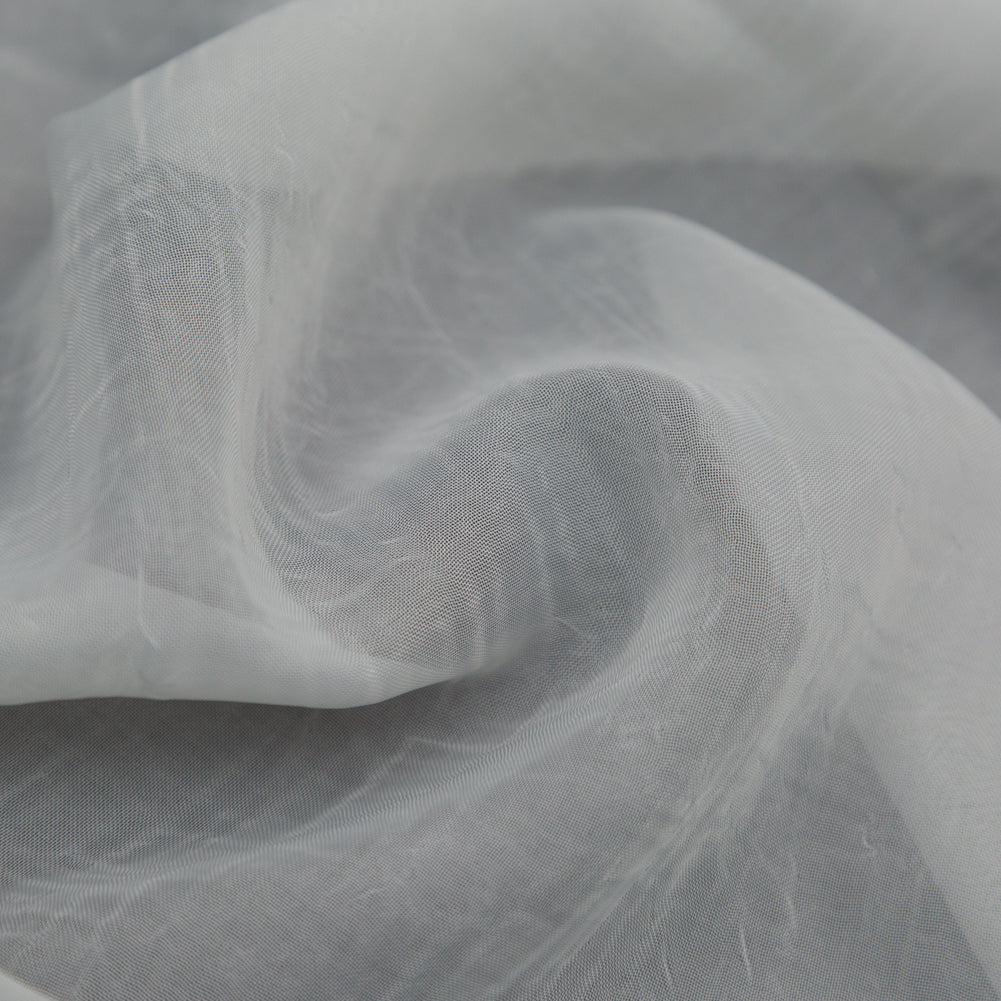 Wrinkled Drapery Sheer Fabric - Dove - British Imported
