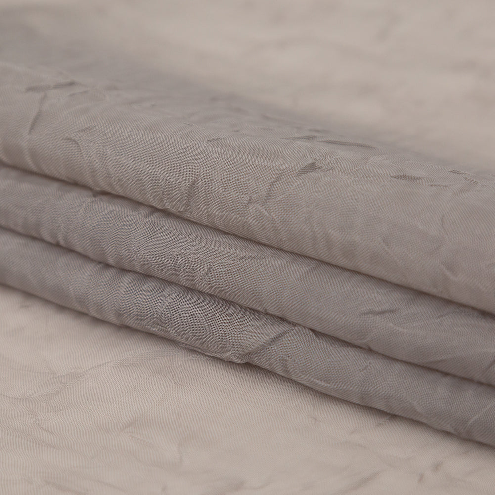 Wrinkled Drapery Sheer Fabric - Otter - British Imported