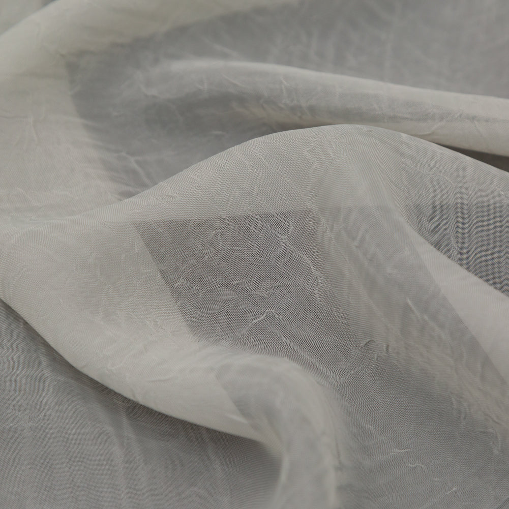 Wrinkled Drapery Sheer Fabric - Pebble - British Imported