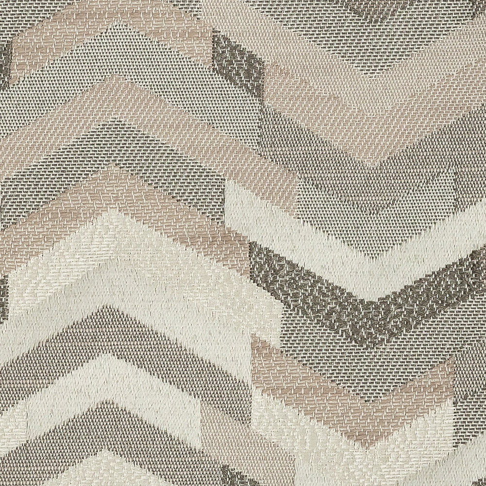 Polyester Jacquard - Blush Tactile Zig Zags - British Imported