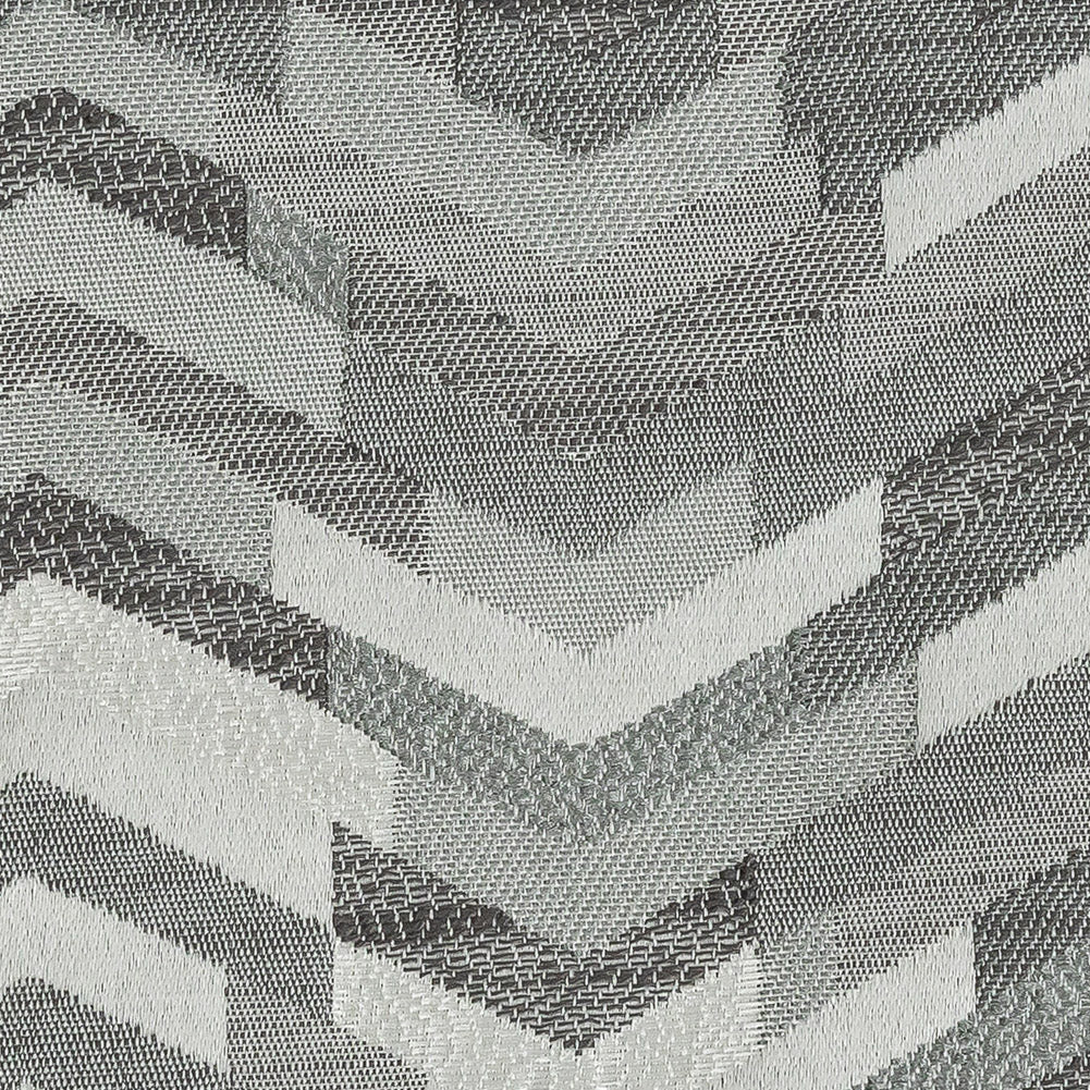 Polyester Jacquard - Silver Tactile Zig Zags - British Imported