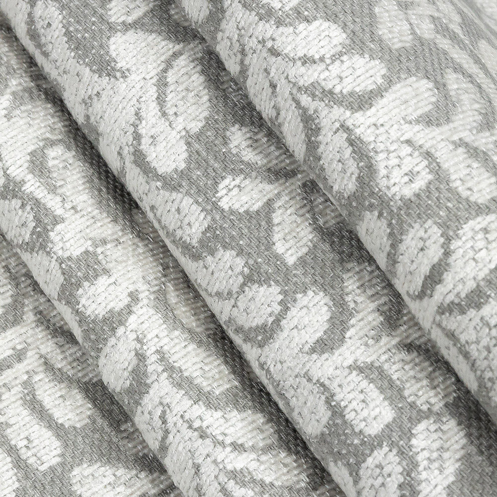 Chenille Jacquard - Mist Leafy Willow - British Imported