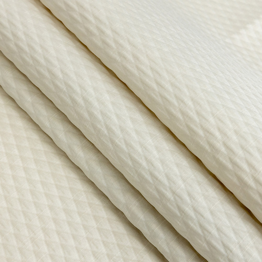 Drapery Jacquard - Ivory Diamond Quilted - British Imported