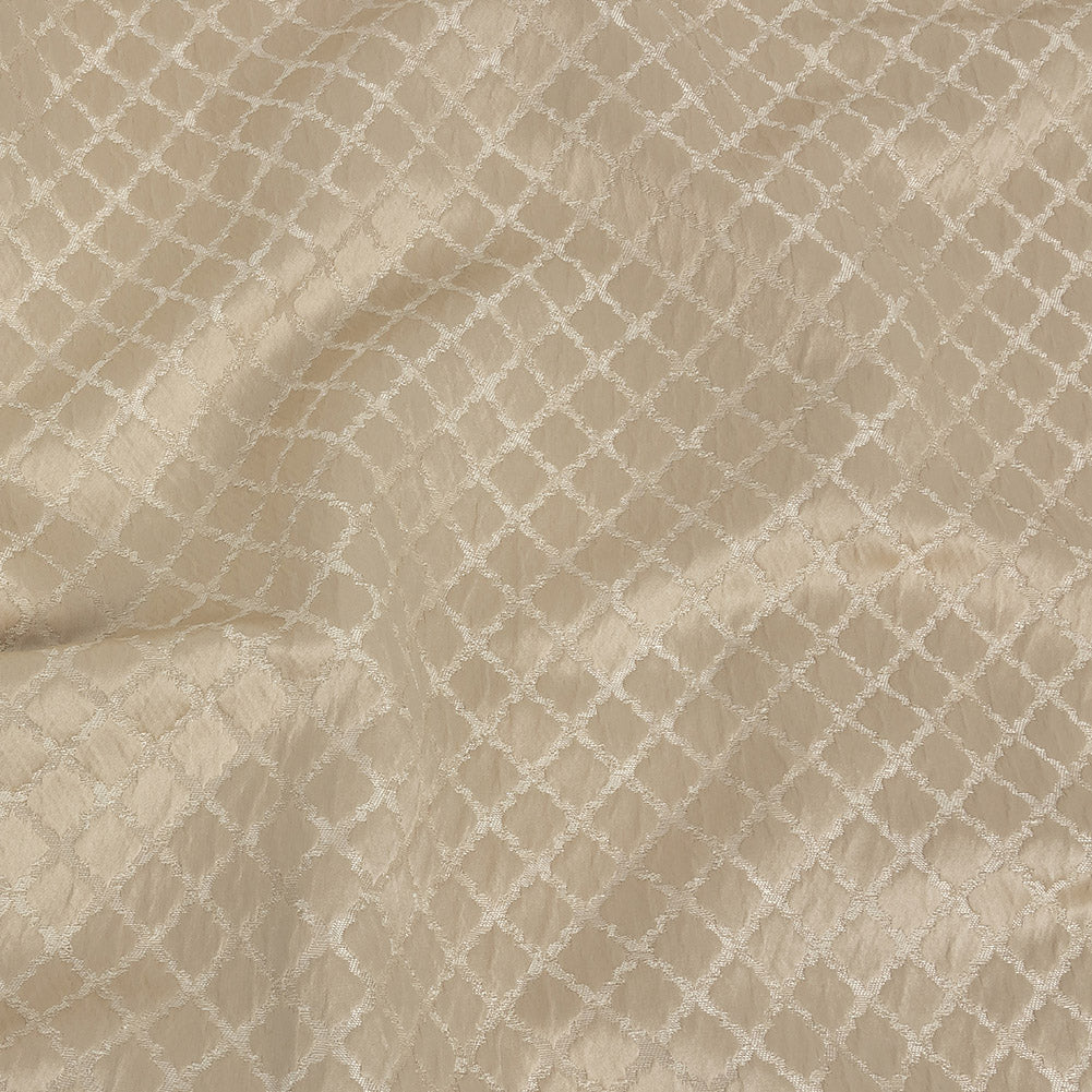 Drapery Jacquard - Champagne Moroccan Quatrefoil - British Imported