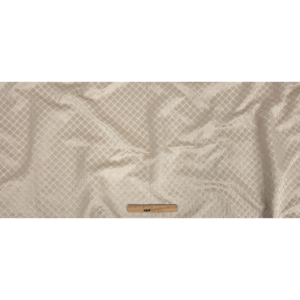Drapery Jacquard - Taupe Moroccan Quatrefoil - British Imported