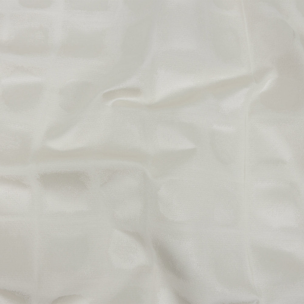 Drapery Jacquard - Ivory Painterly Squares - British Imported