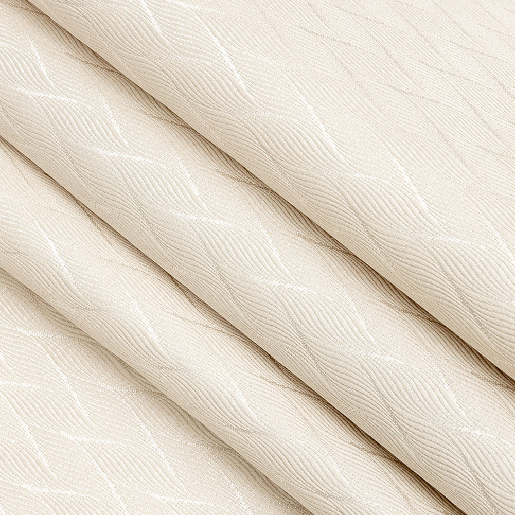 Drapery Jacquard - Champagne Flowing Leaves - British Imported