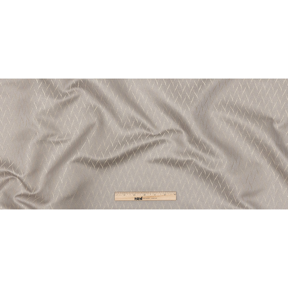 Drapery Jacquard - Pewter Flowing Leaves - British Imported
