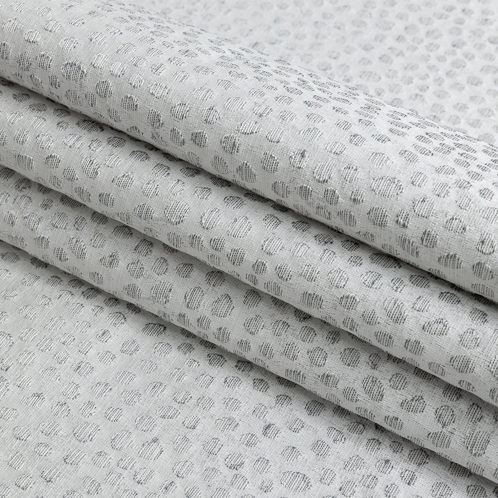 Polyester Jacquard - Platinum Spots - British Imported