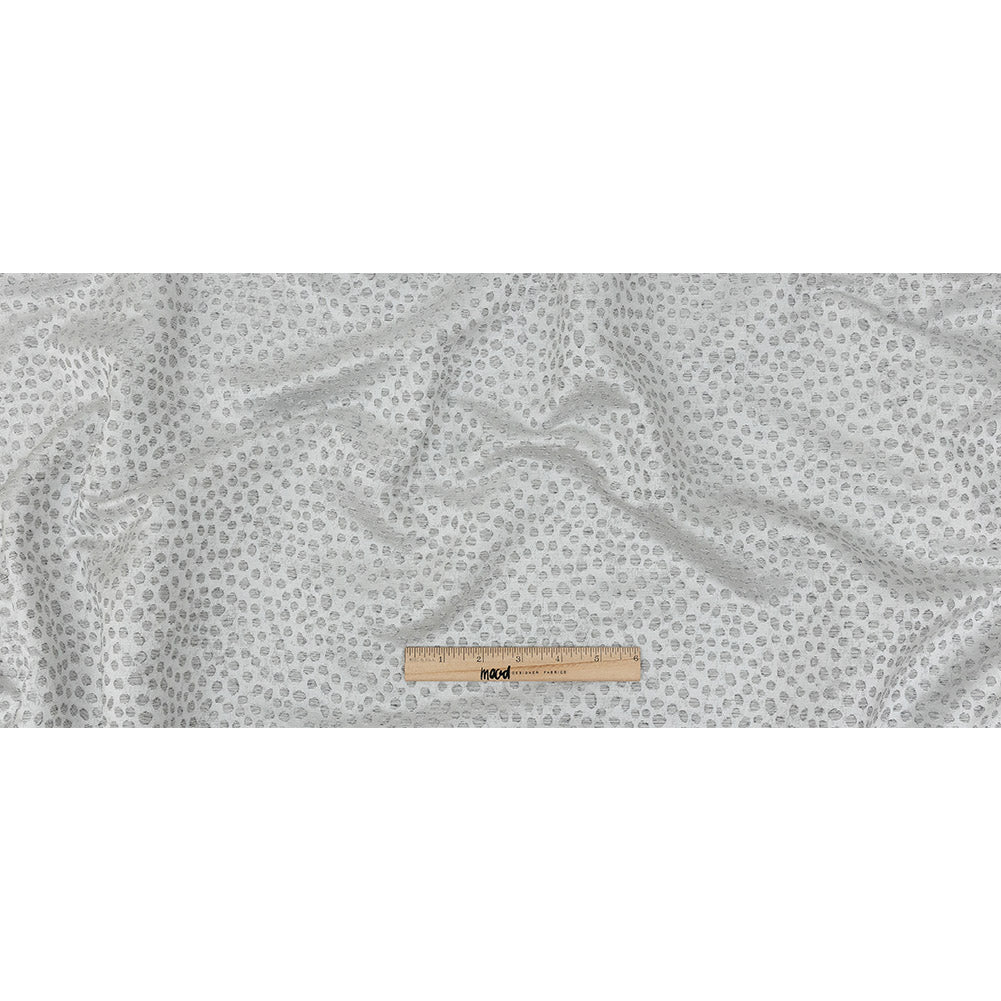 Polyester Jacquard - Platinum Spots - British Imported