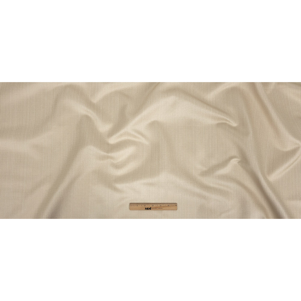 Gridded Polyester Woven - Champagne - British Imported