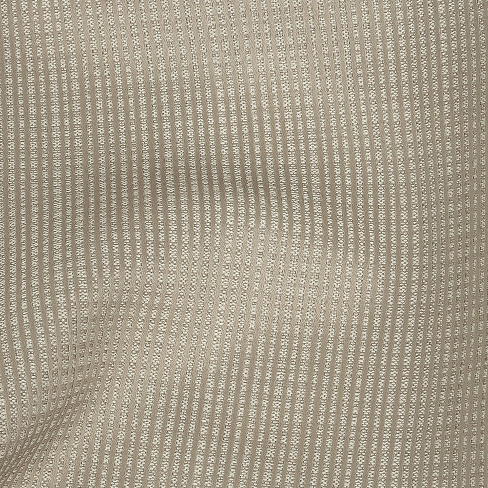 Gridded Polyester Woven - Taupe - British Imported