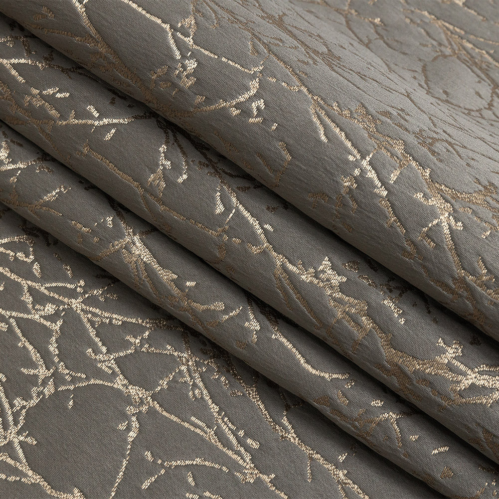 Polyester Jacquard - Mole Wintry Branches - British Imported