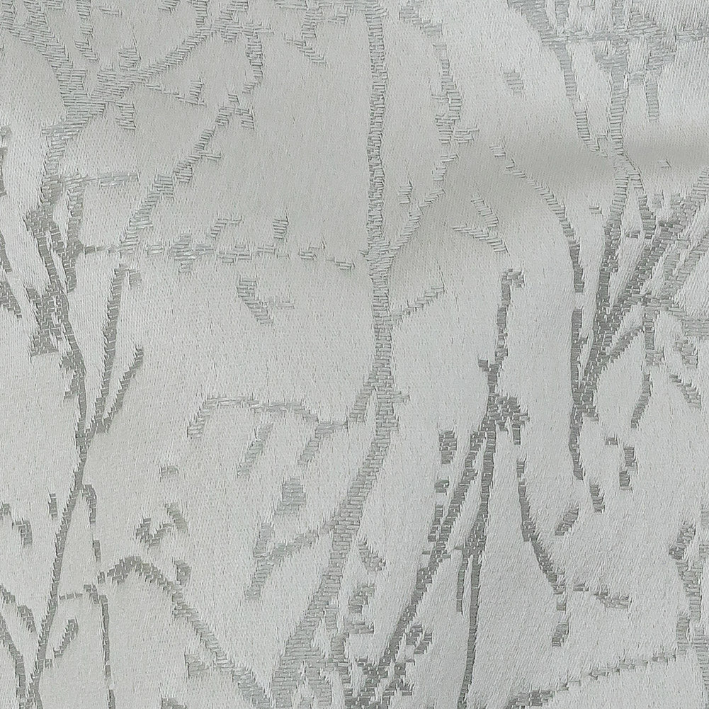 Polyester Jacquard - Platinum Wintry Branches - British Imported