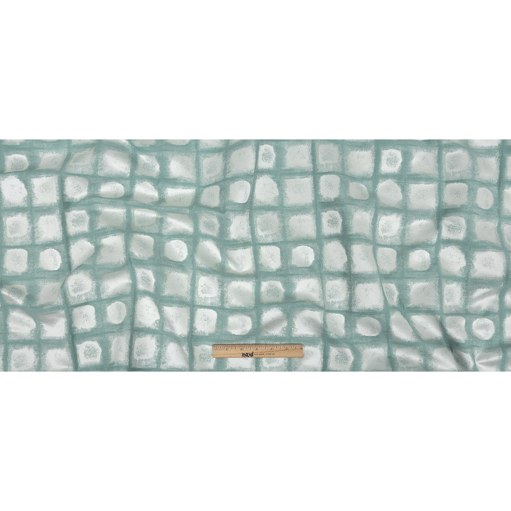 Drapery Jacquard - Spa Painterly Squares - British Imported