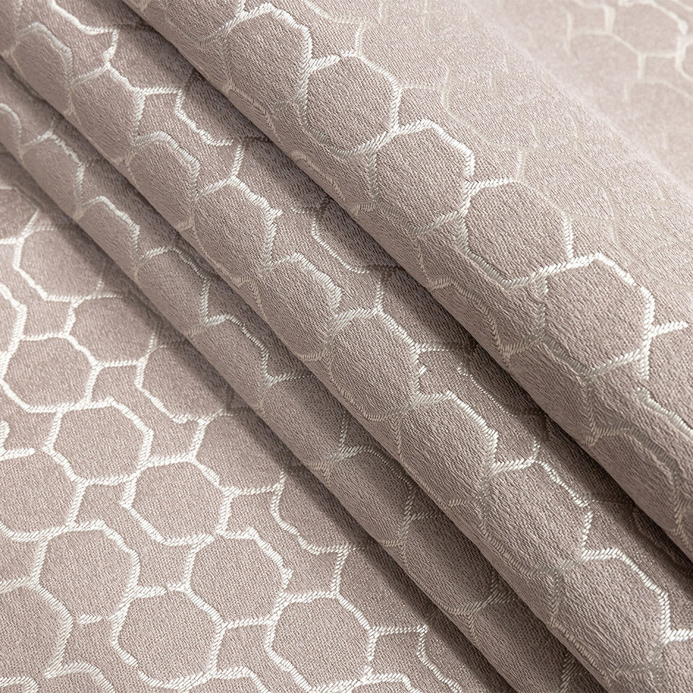 Polyester Jacquard - Orchid Honeycombs - British Imported