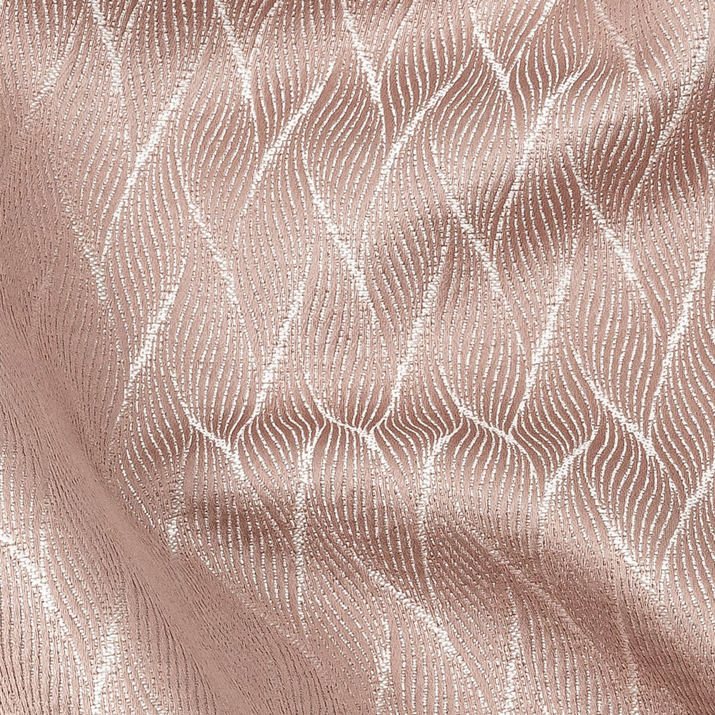 Drapery Jacquard - Blush Flowing Leaves - British Imported