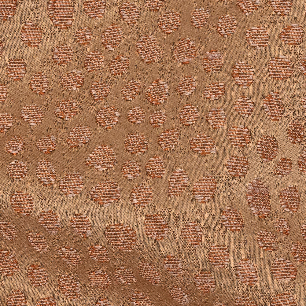 Polyester Jacquard - Ginger Spots - British Imported