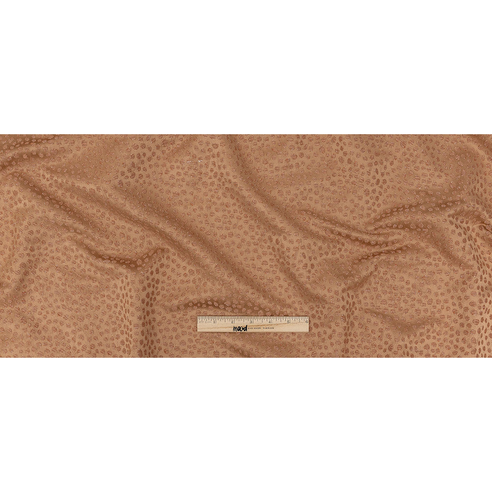 Polyester Jacquard - Ginger Spots - British Imported