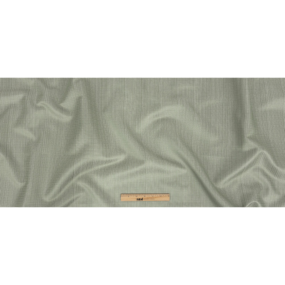 Gridded Polyester Woven - Sage - British Imported