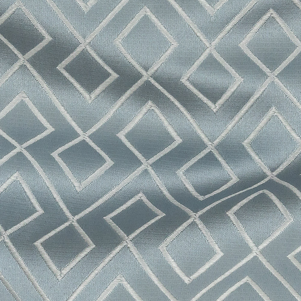 Satin-Faced Jacquard - Ice Diamond Fret - British Imported