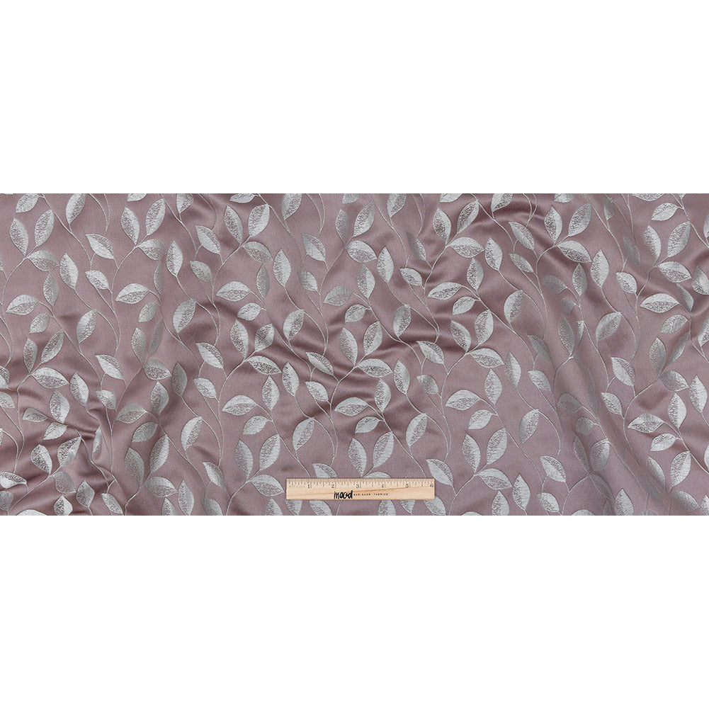 Satin-Faced Jacquard - Heather Foliage - British Imported