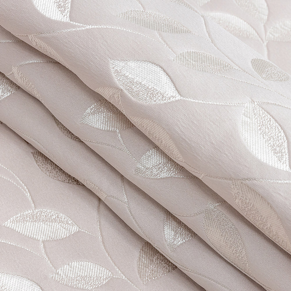 Satin-Faced Jacquard - Orchid Foliage - British Imported