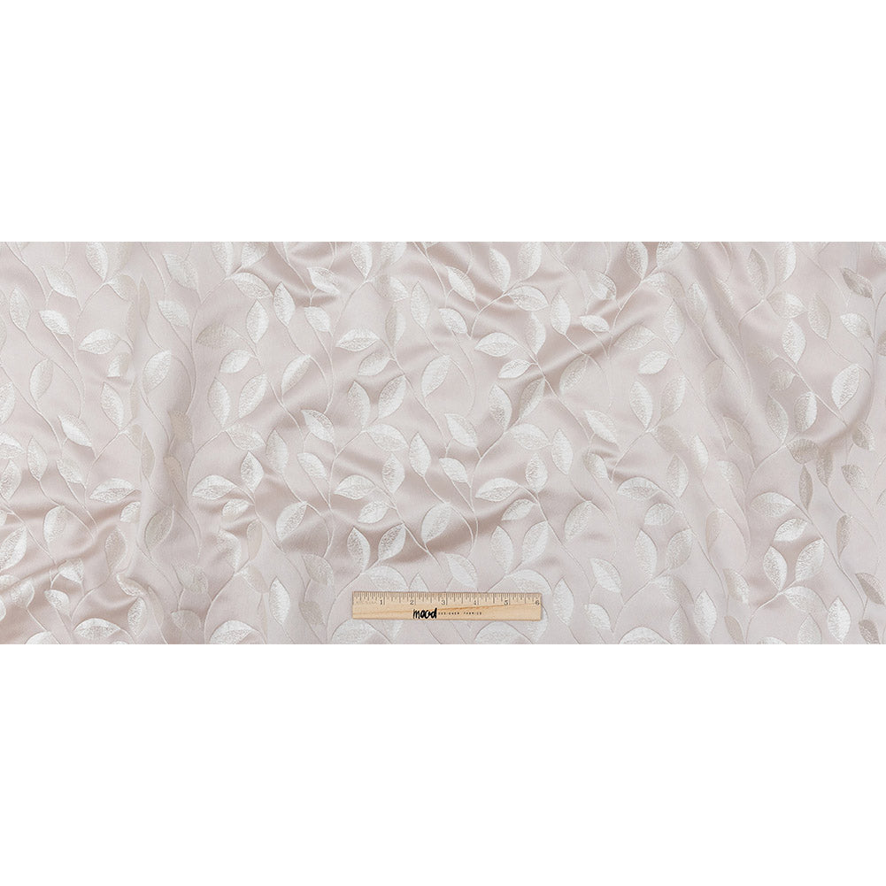 Satin-Faced Jacquard - Orchid Foliage - British Imported