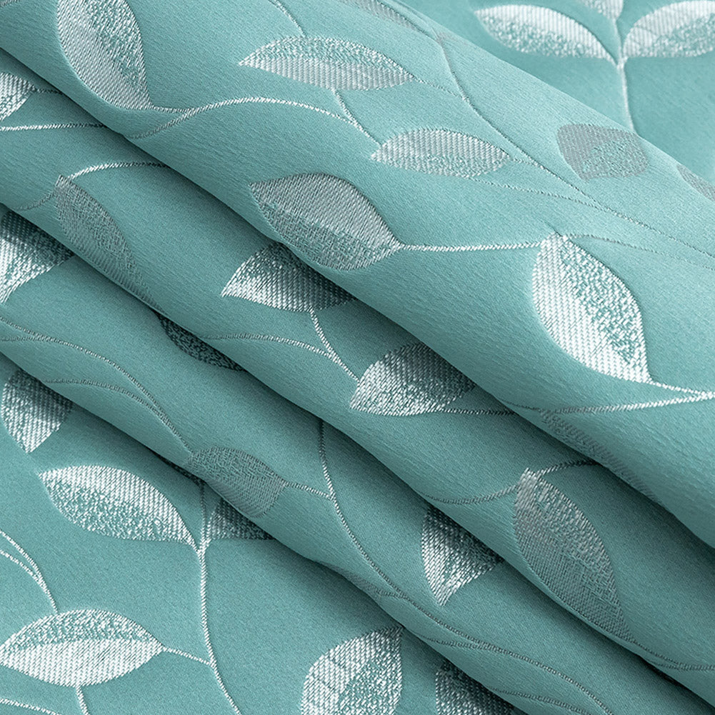 Satin-Faced Jacquard - Spa Foliage - British Imported