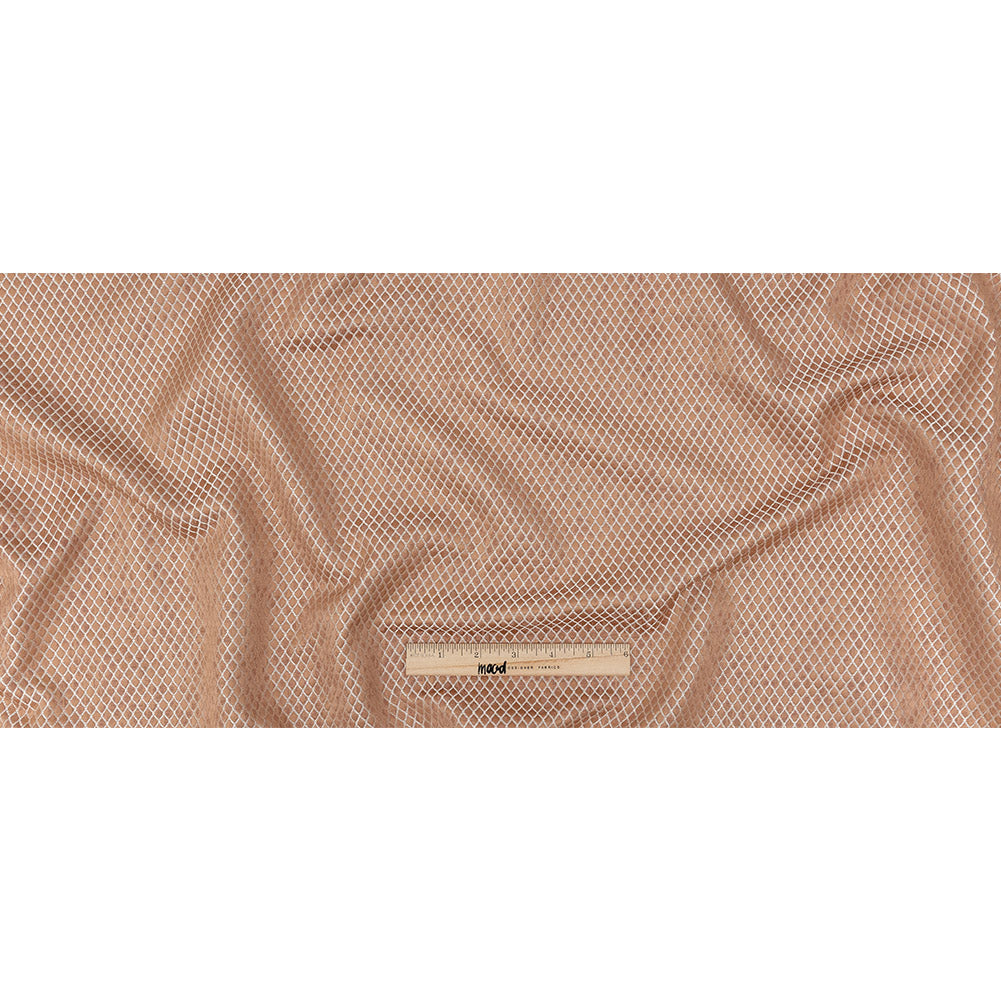 Polyester Jacquard - Rose Gold Diamonds - British Imported