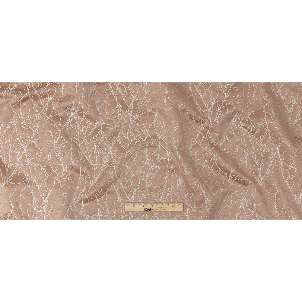 Polyester Jacquard - Blush Wintry Branches - British Imported