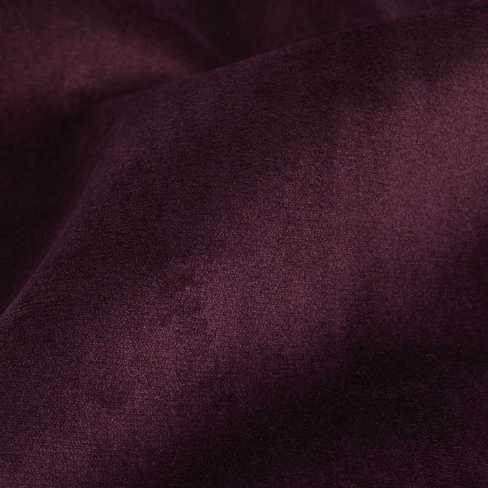 Polyester Drapery Velvet - Aubergine - British Imported