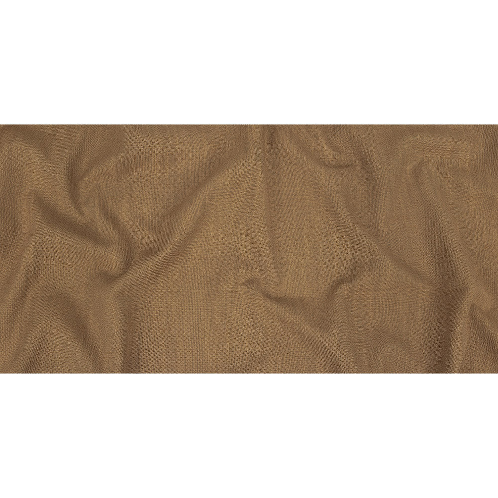 Polyester, Viscose and Linen Woven - Caramel - British Imported